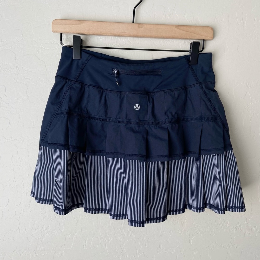 lululemon Navy Pleated Athletic Skirt - Picture 4 of 11